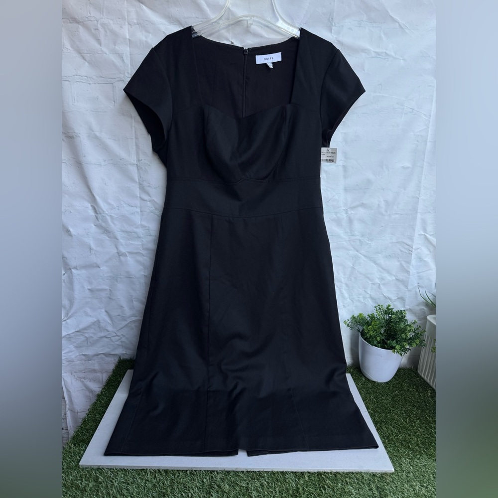REISS HAISLEY TAILORED DRESS IN BLACK Size US 10 new - Picture 10 of 13